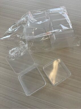 🆕 📦 Set of 10 Mini Clear Plastic Storage Containers